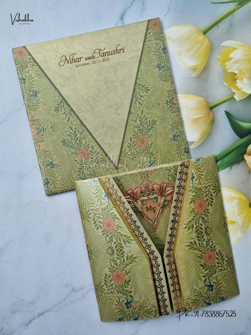 Designer Premium Customized Wedding Invitation Cards - MT277