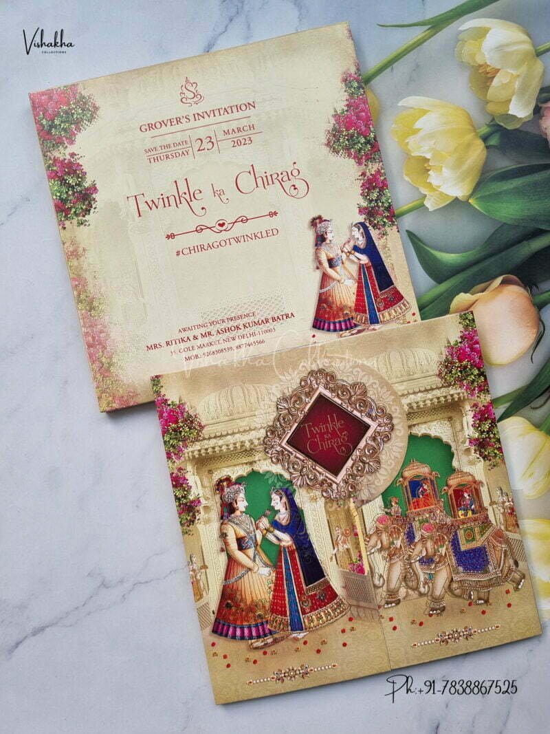 Designer Premium Customized Wedding Invitation Cards - ATC1880