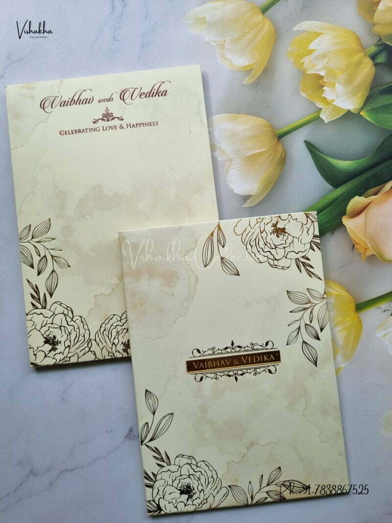 Designer Premium Customized Wedding Invitation Cards - MT3194