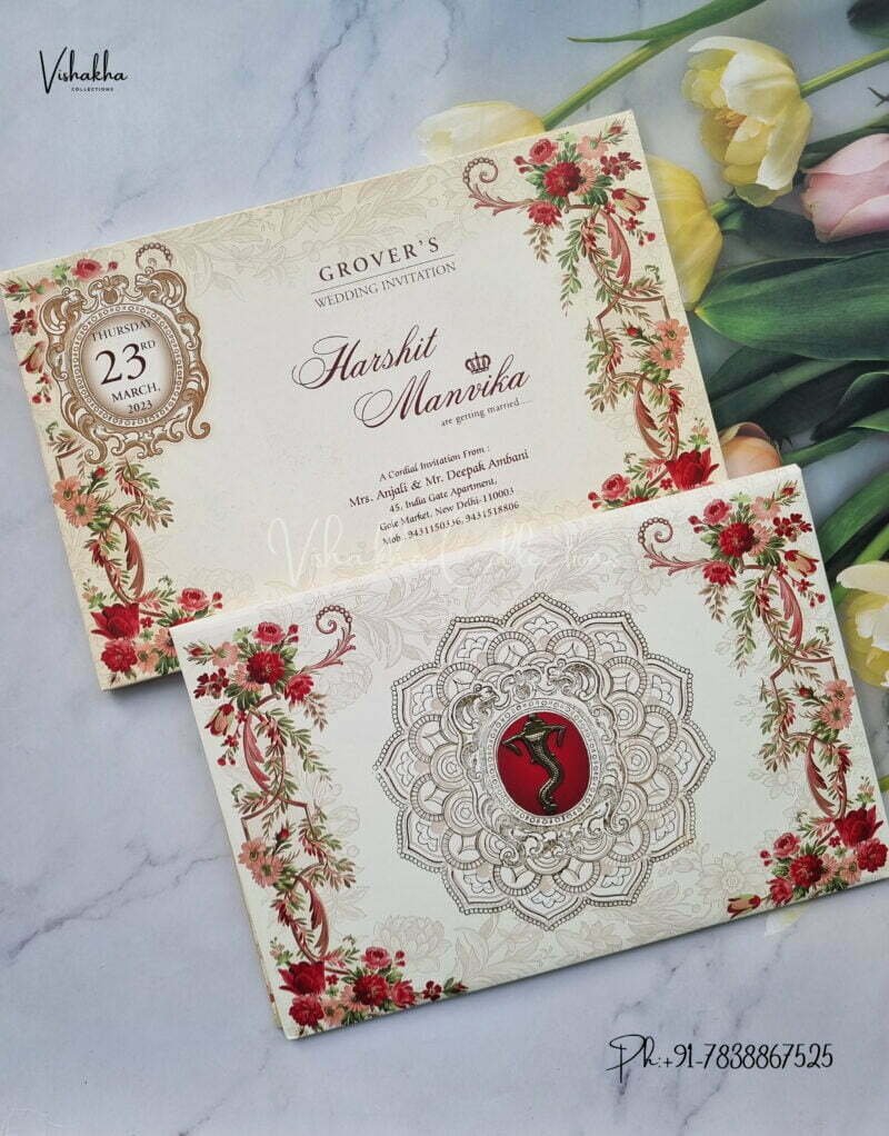 Designer Premium Customized Wedding Invitation Cards - ATC104