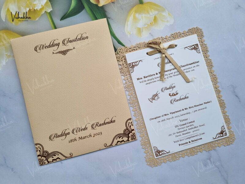Designer Premium Customized Wedding Invitation Cards - A-2808