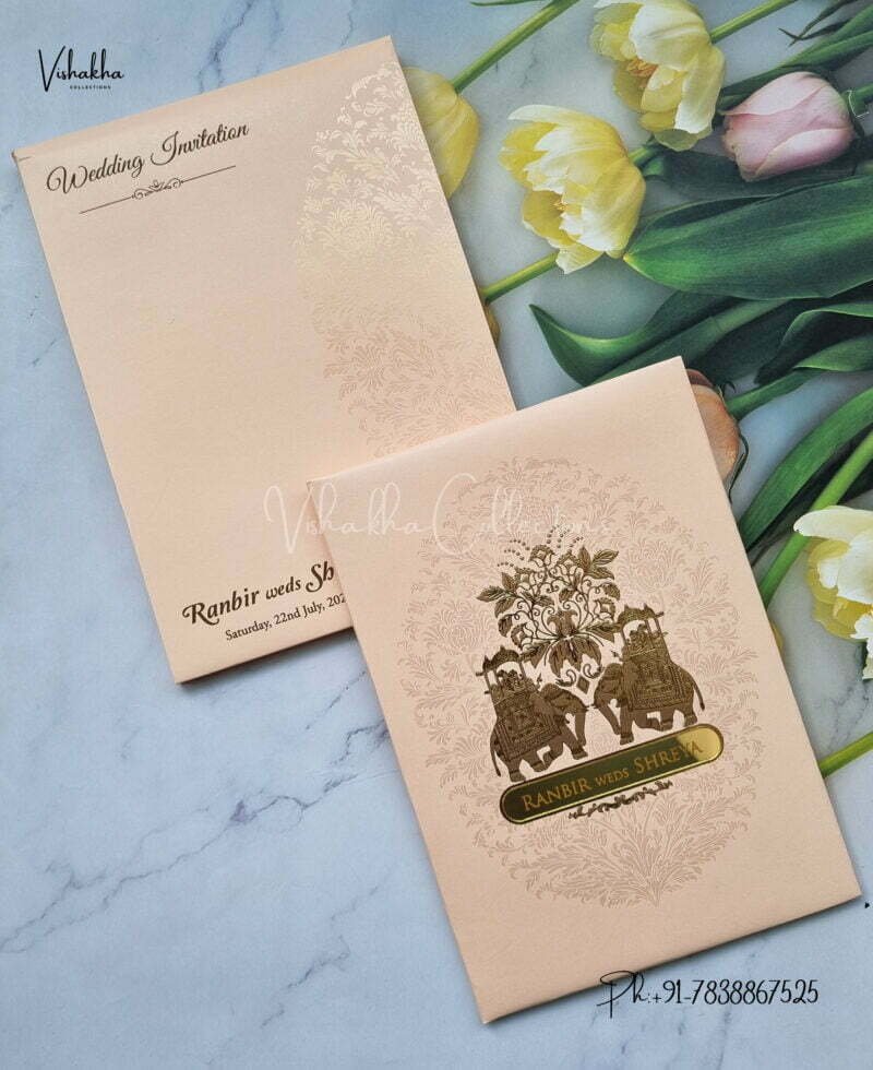 Designer Premium Customized Wedding Invitation Cards - S1565