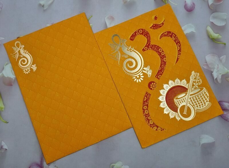 Om Shree Ganesh Red Wedding Invitation Card