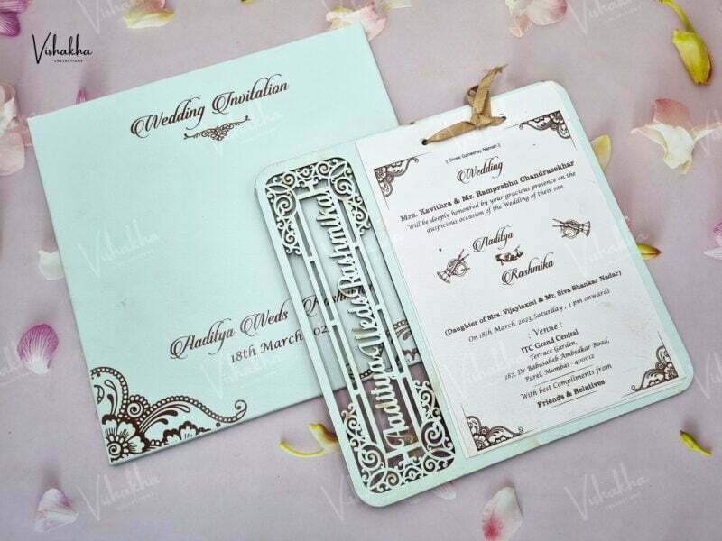 Designer Premium Customized Wedding Invitation Cards - A-2830