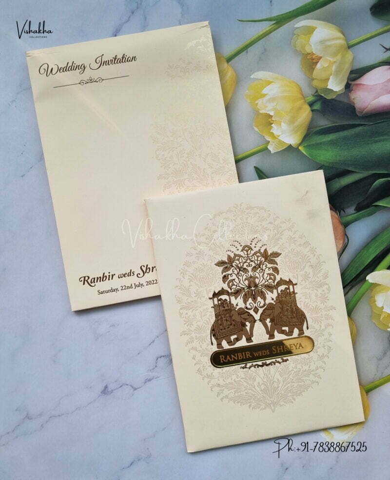 Designer Premium Customized Wedding Invitation Cards - S1567