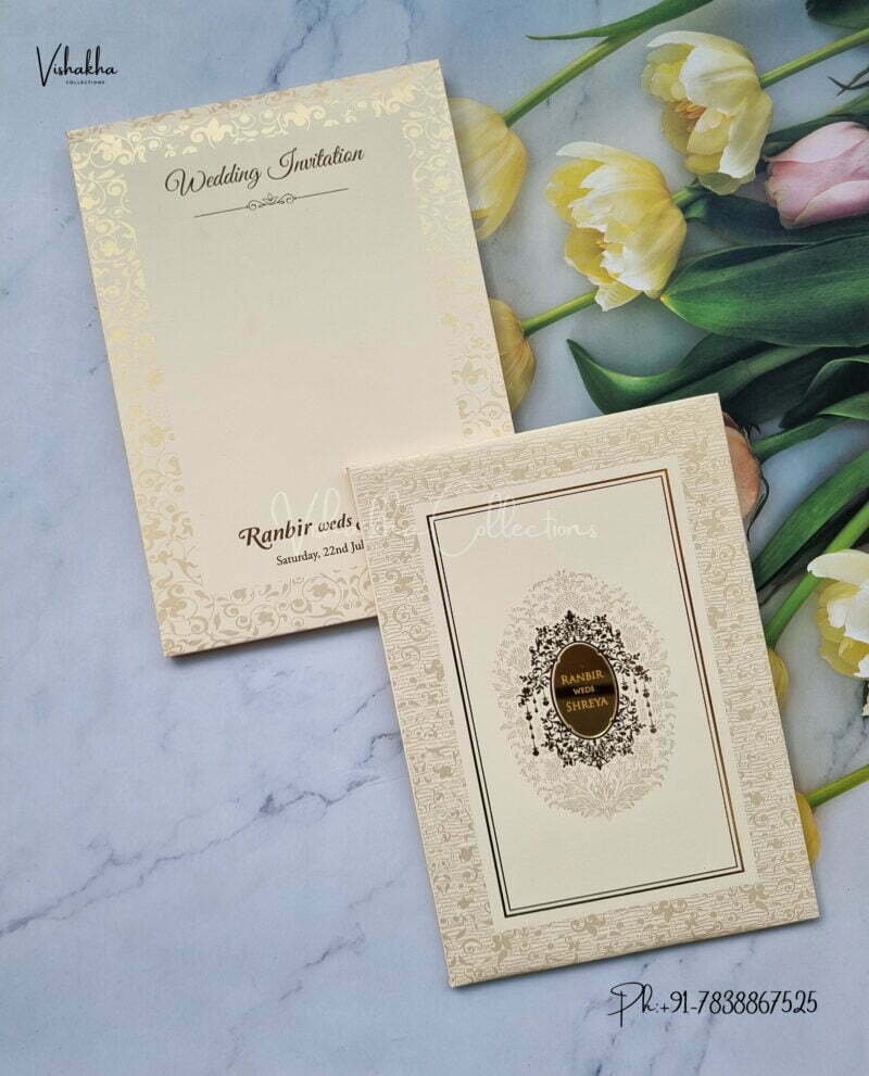 Designer Premium Customized Wedding Invitation Cards - S1548