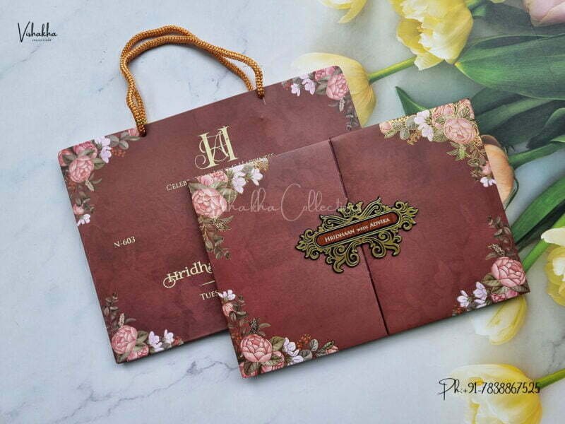Designer Premium Customized Wedding Invitation Cards - N603