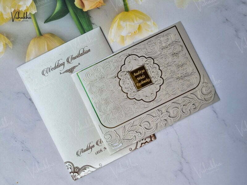 Designer Premium Customized Wedding Invitation Cards - A-2855