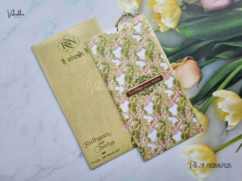 Designer Premium Customized Wedding Invitation Cards - N628