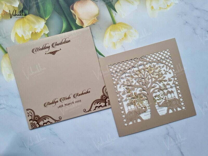 Designer Premium Customized Wedding Invitation Cards - A-2814