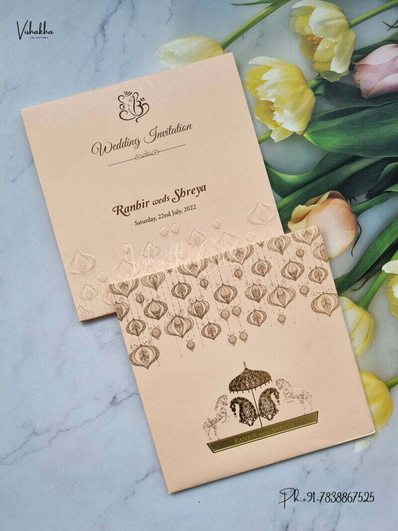 Designer Premium Customized Wedding Invitation Cards - S1544