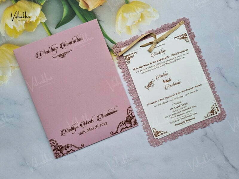 Designer Premium Customized Wedding Invitation Cards - A-2807