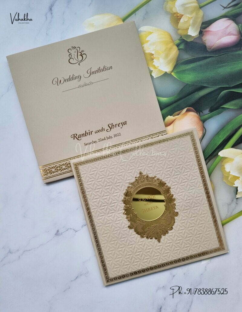 Designer Premium Customized Wedding Invitation Cards - S1518