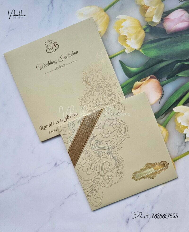 Designer Premium Customized Wedding Invitation Cards - S1510