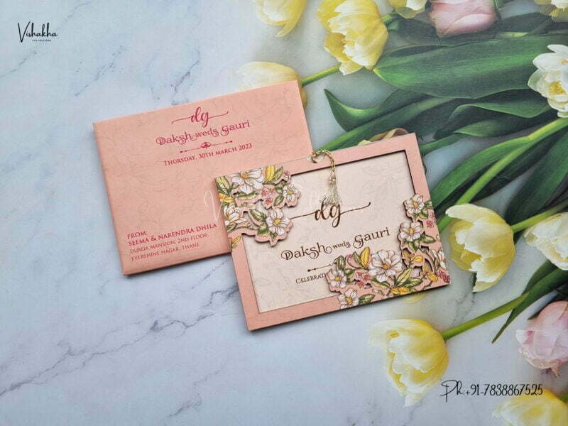 Designer Premium Customized Wedding Invitation Cards - N576