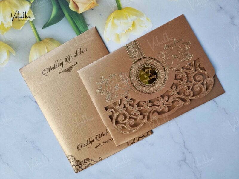 Designer Premium Customized Wedding Invitation Cards - A-2858