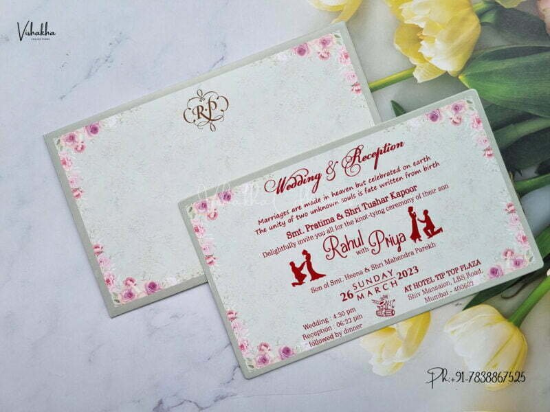 Designer Premium Customized Wedding Invitation Cards - NS30