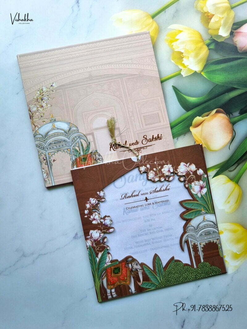 Designer Premium Customized Wedding Invitation Cards - MT3218