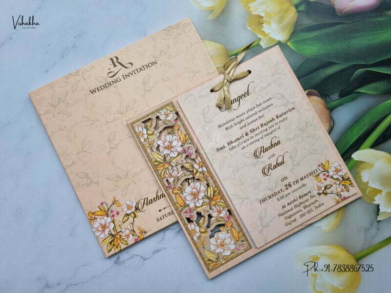 Designer Premium Customized Wedding Invitation Cards - N574