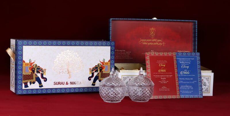 Maharaja Elephant Colorful Designer Exclusive Wedding Invitaion Box