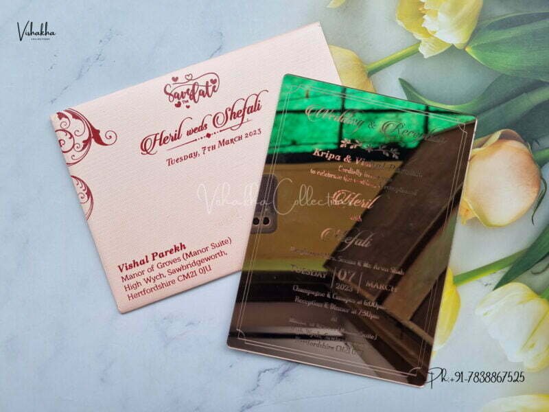 Designer Premium Customized Wedding Invitation Cards - NS33