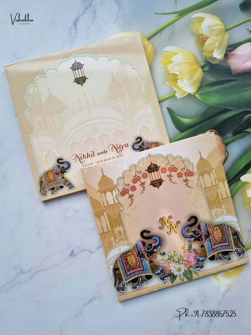 Designer Premium Customized Wedding Invitation Cards - MT2177
