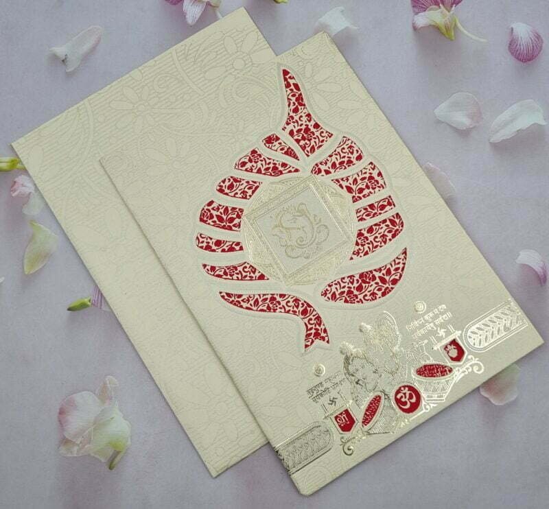 Paan Leaf Ganesha Wedding Invitation Card