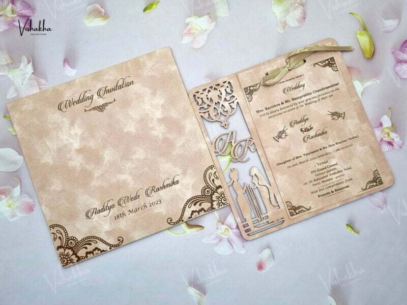 Designer Premium Customized Wedding Invitation Cards - A-2819