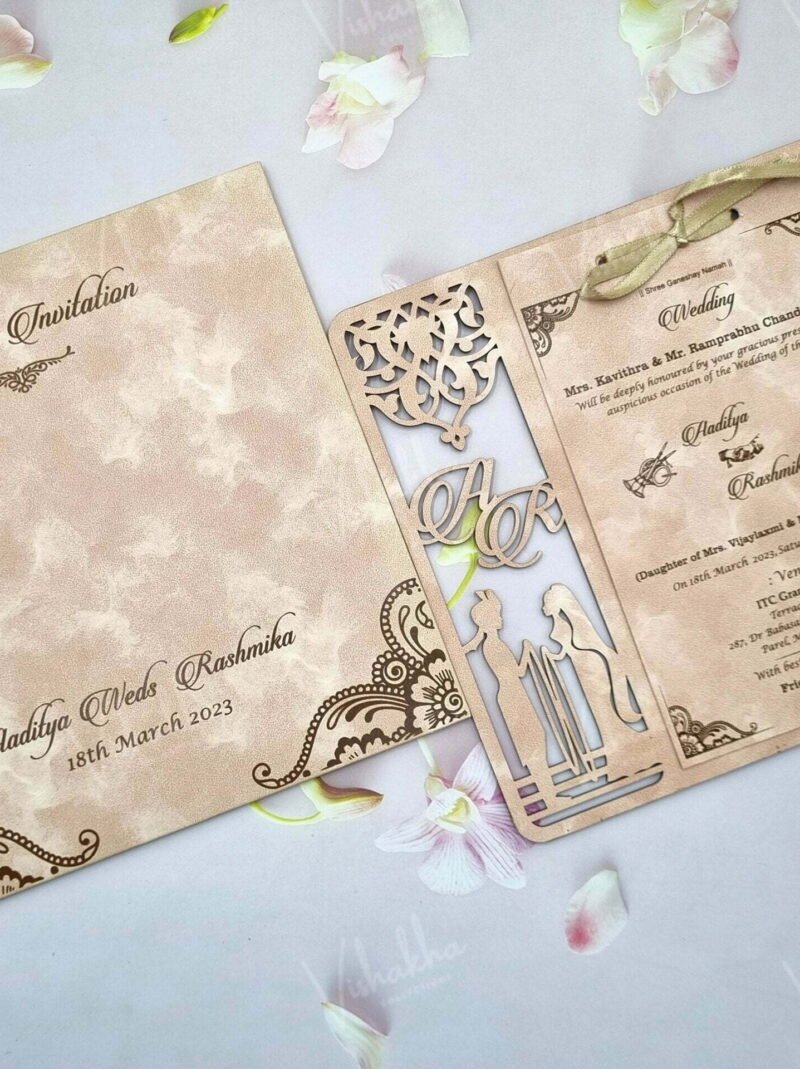 Designer Premium Customized Wedding Invitation Cards - A-2819