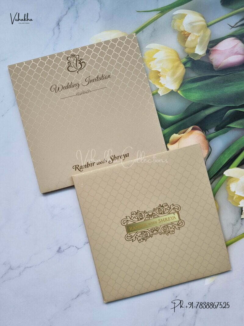 Designer Premium Customized Wedding Invitation Cards - S1523