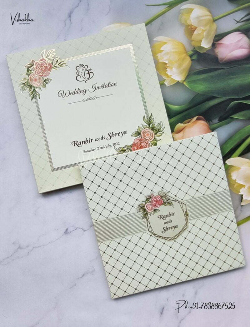 Designer Premium Customized Wedding Invitation Cards - S1559