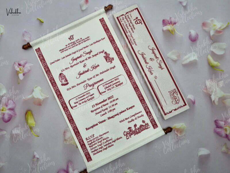 Designer Premium Customized Wedding Invitation Cards - FC-027
