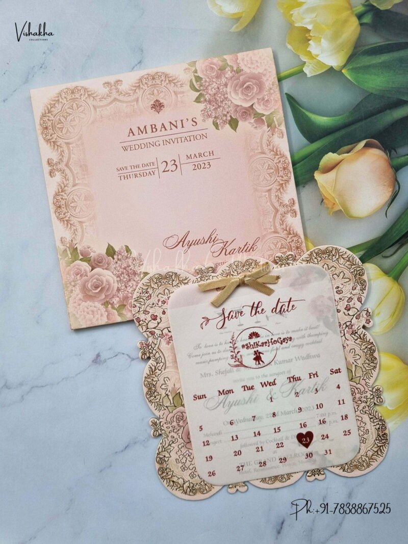 Designer Premium Customized Wedding Invitation Cards - ATC3124