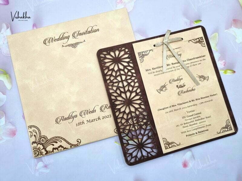 Designer Premium Customized Wedding Invitation Cards - A-2824