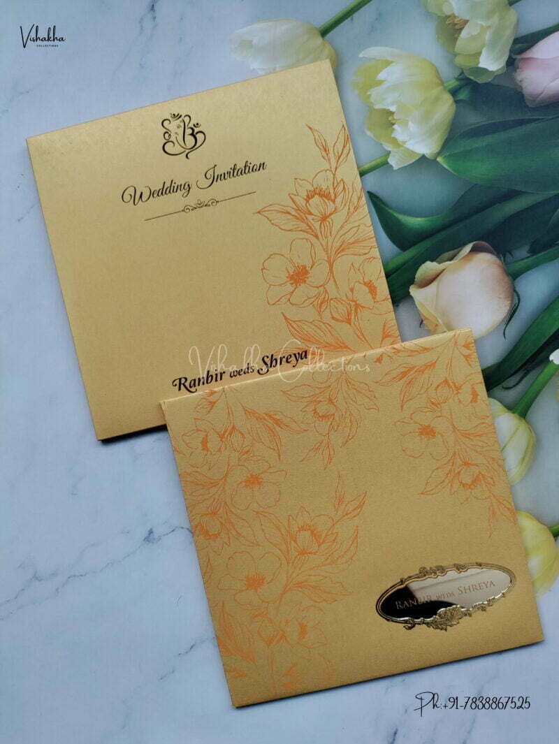 Designer Premium Customized Wedding Invitation Cards - S1508