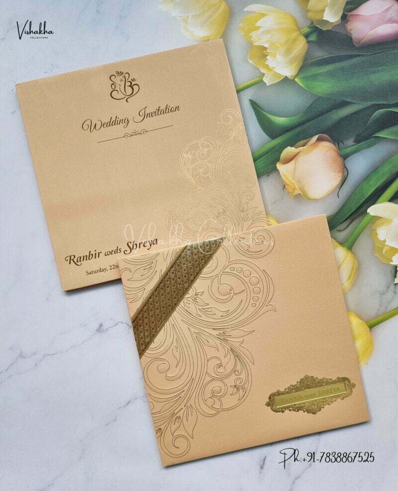 Designer Premium Customized Wedding Invitation Cards - S1509