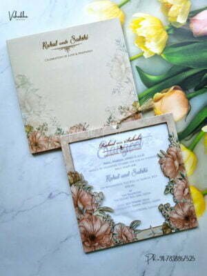 Designer Premium Customized Wedding Invitation Cards - MT3221