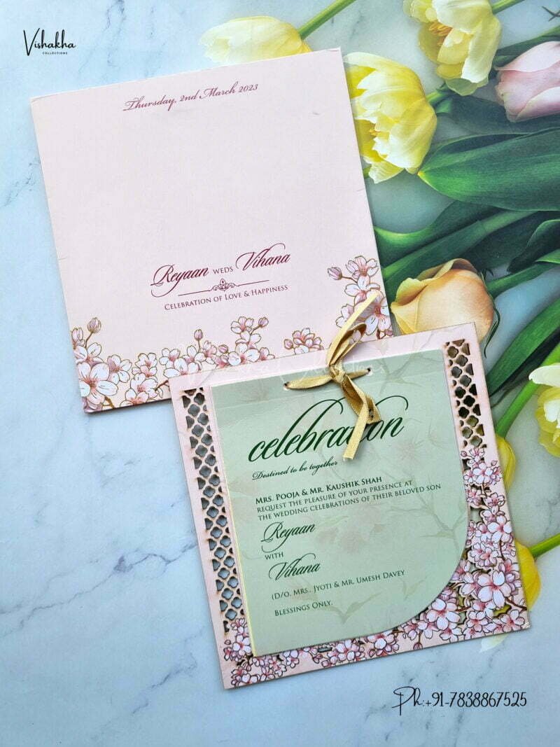 Designer Premium Customized Wedding Invitation Cards - MT3131