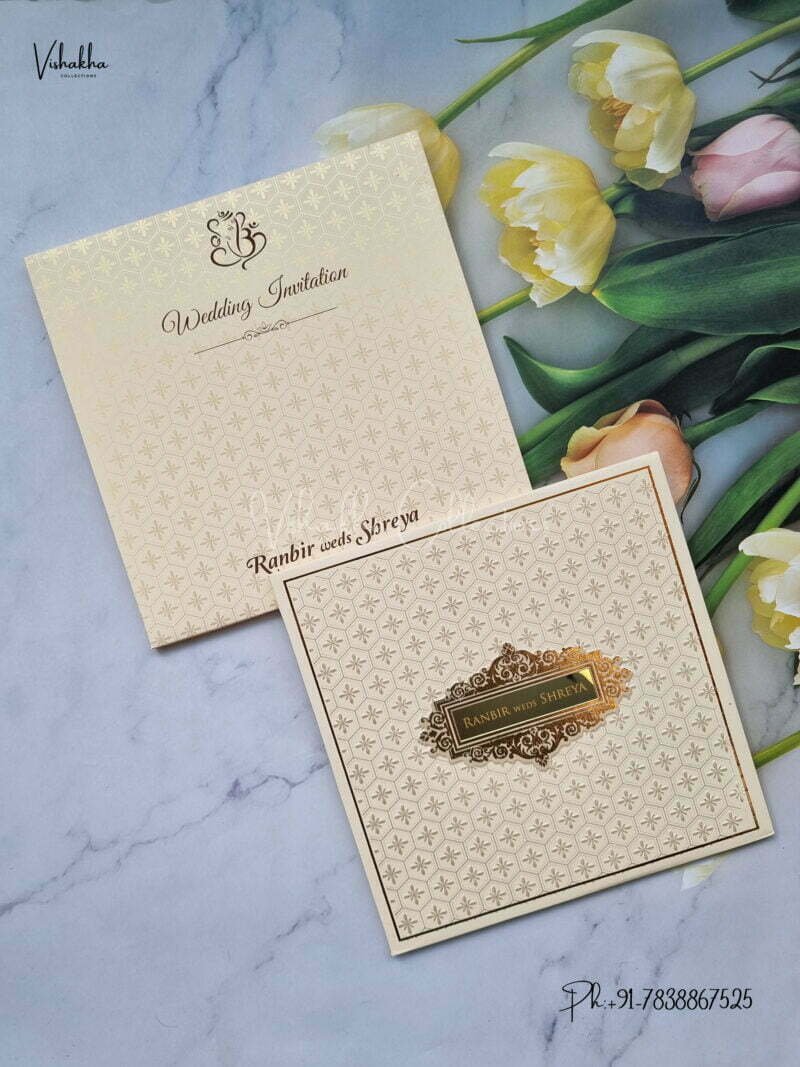 Designer Premium Customized Wedding Invitation Cards - S1546