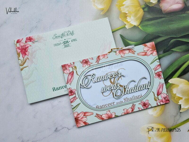 Designer Premium Customized Wedding Invitation Cards - N600