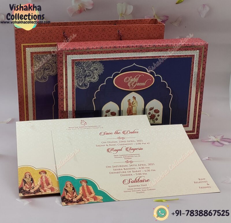 Designer Customized Box Wedding Invitation Cards - BM-002