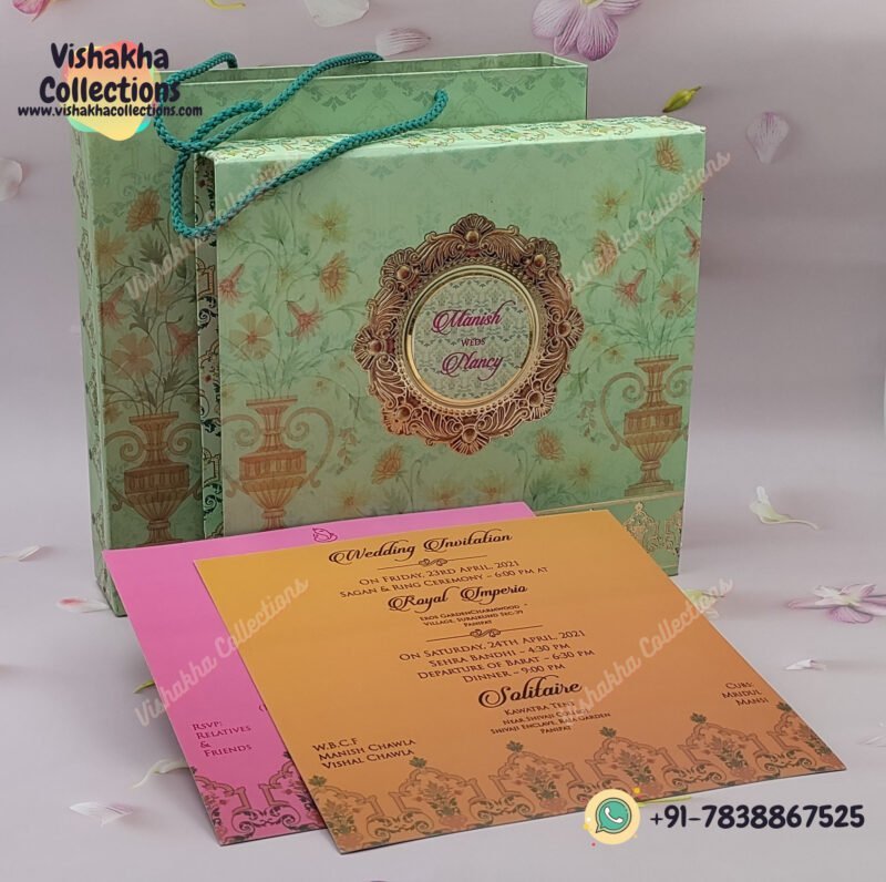 Designer Customized Box Wedding Invitation Cards - BM-003