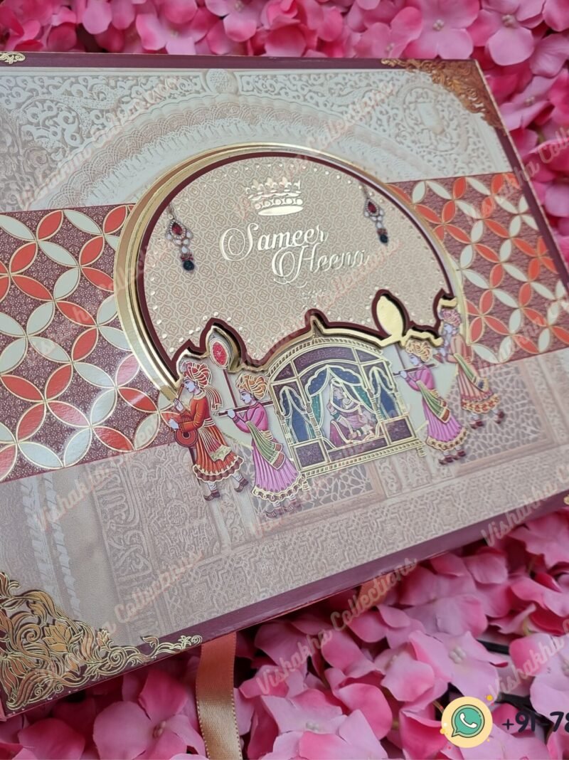 Designer Customized Box Wedding Invitation Cards - BM-022