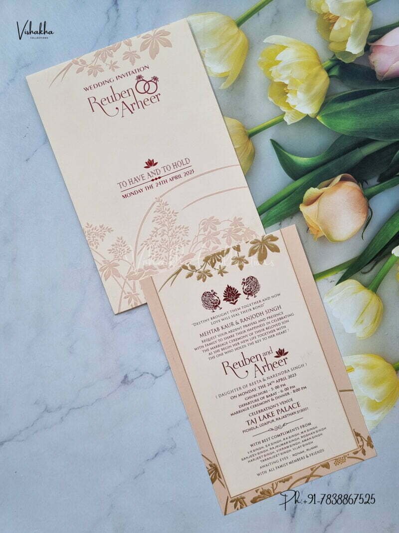 Designer Premium Customized Wedding Invitation Cards – EJ0631