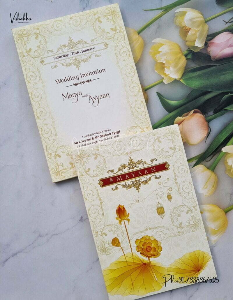 Designer Premium Customized Wedding Invitation Cards – EJ0042