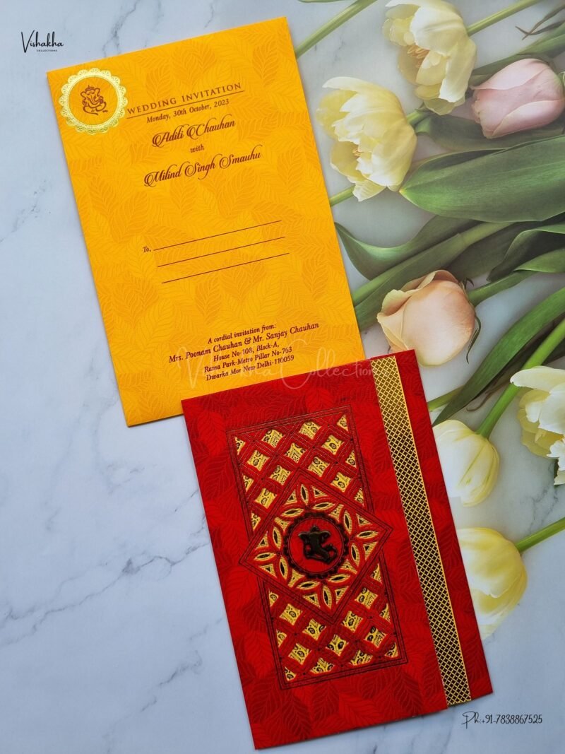 Designer Premium Customized Wedding Invitation Cards - SCH-015