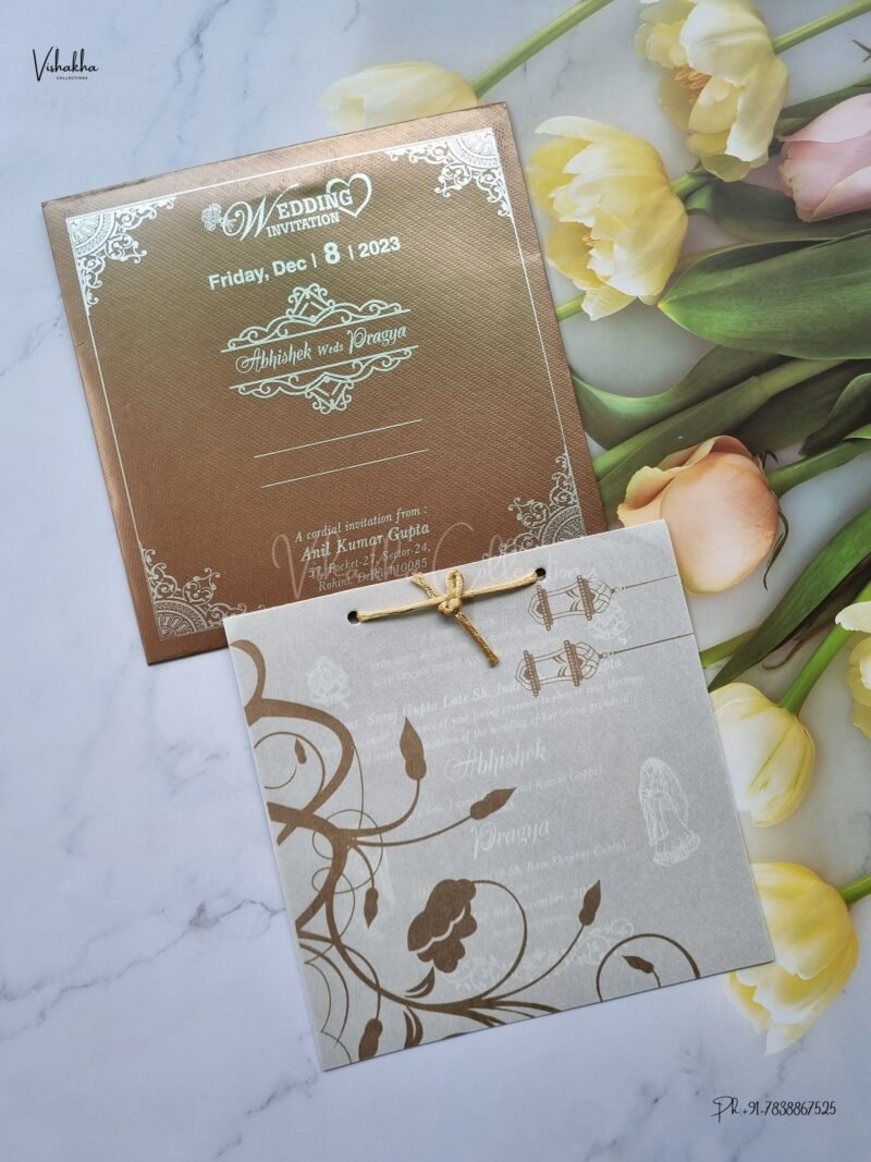 Designer Premium Customized Wedding Invitation Cards - SCH-019