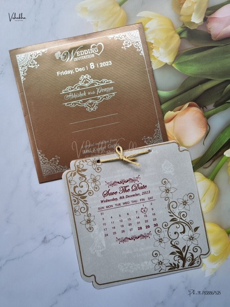 Designer Premium Customized Wedding Invitation Cards - SCH-020