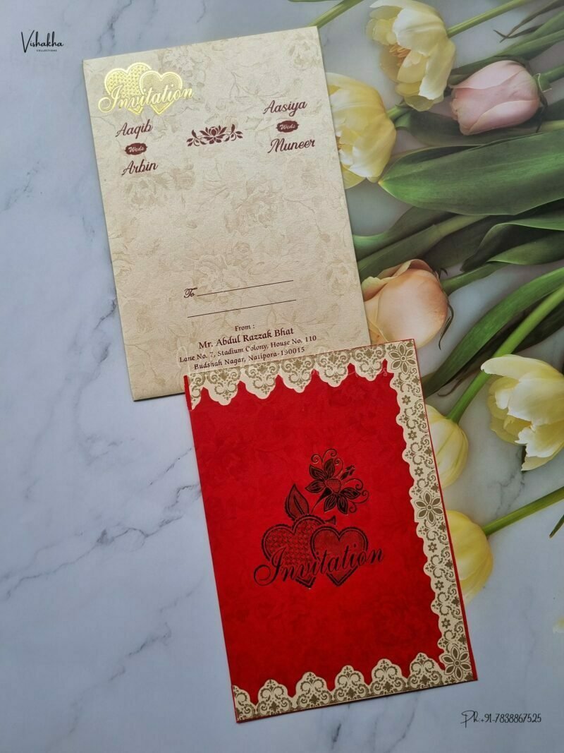 Designer Premium Customized Wedding Invitation Cards - SCH-040