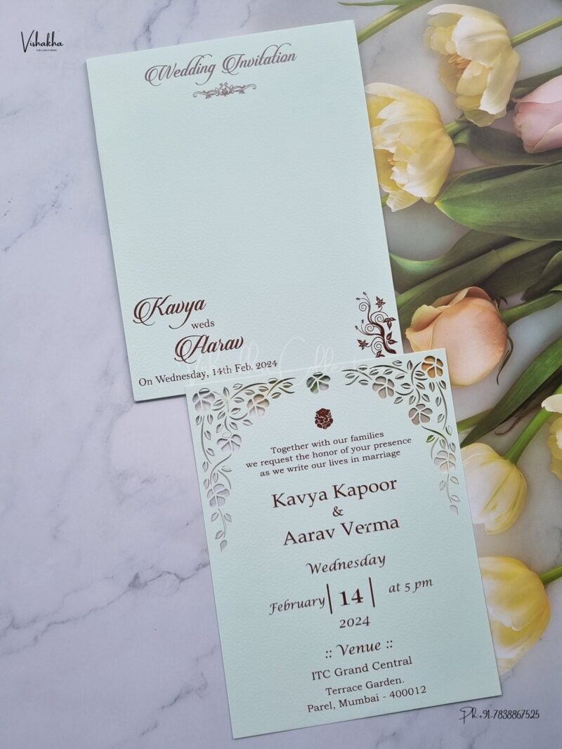 Designer Premium Customized Wedding Invitation Cards - A1918
